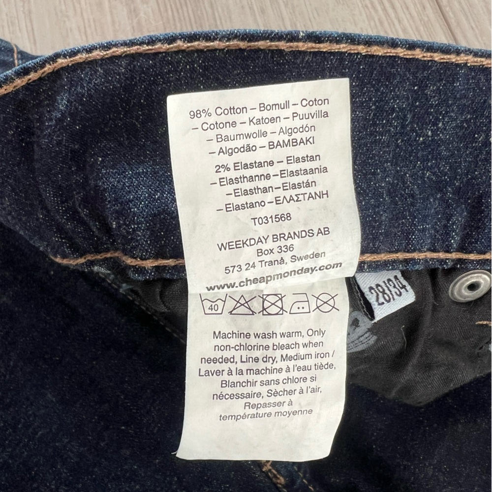 Cheap Monday Tight Stretch One Wash Skinny Jeans - Picture 6 of 7